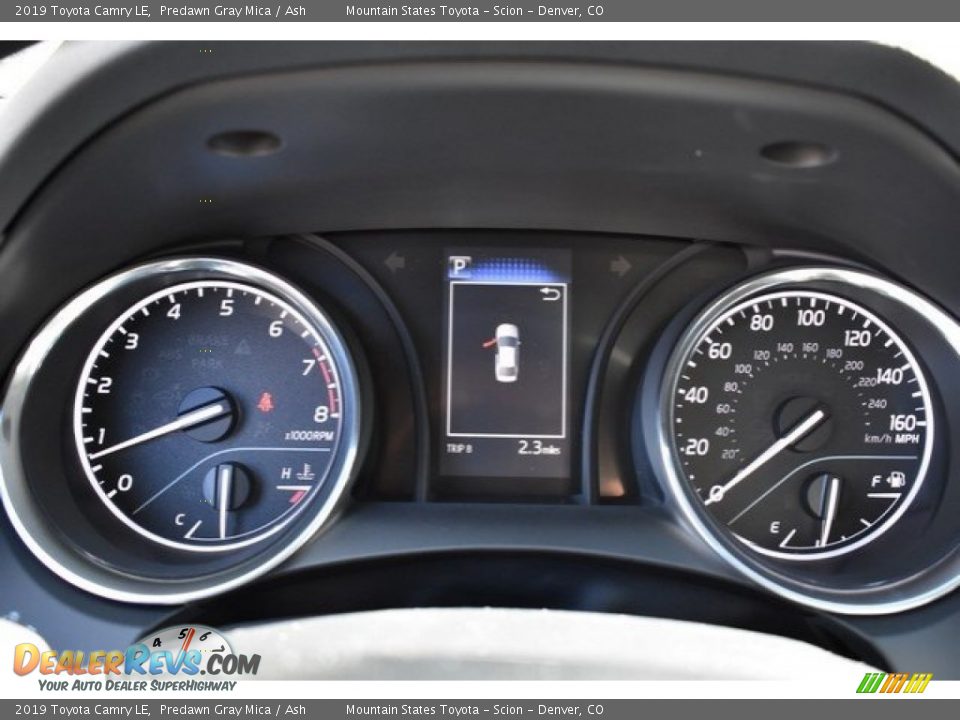 2019 Toyota Camry LE Predawn Gray Mica / Ash Photo #28