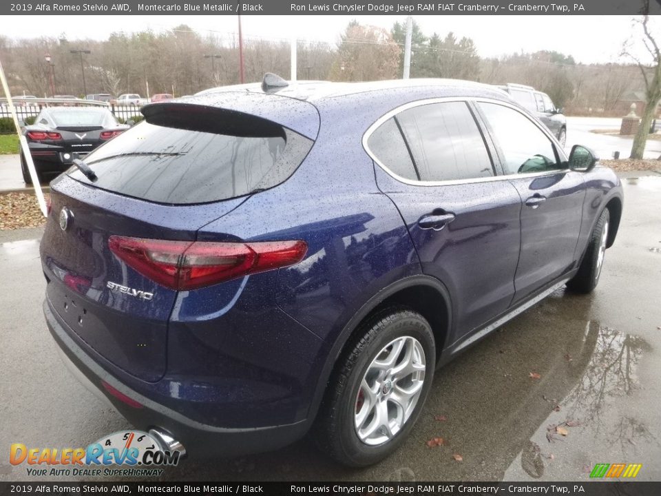 2019 Alfa Romeo Stelvio AWD Montecarlo Blue Metallic / Black Photo #7