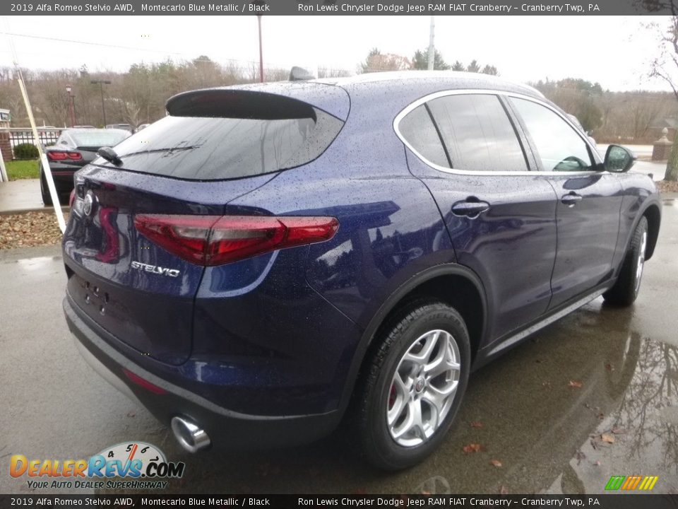 2019 Alfa Romeo Stelvio AWD Montecarlo Blue Metallic / Black Photo #8