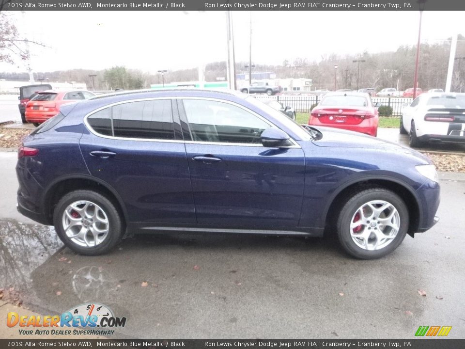 2019 Alfa Romeo Stelvio AWD Montecarlo Blue Metallic / Black Photo #9