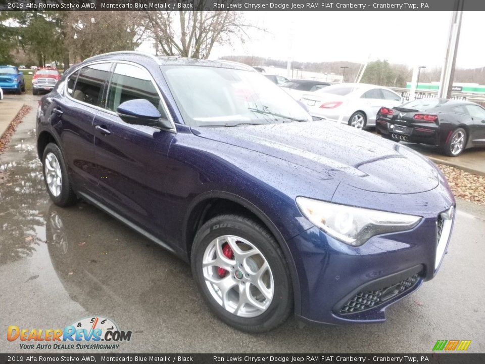2019 Alfa Romeo Stelvio AWD Montecarlo Blue Metallic / Black Photo #10