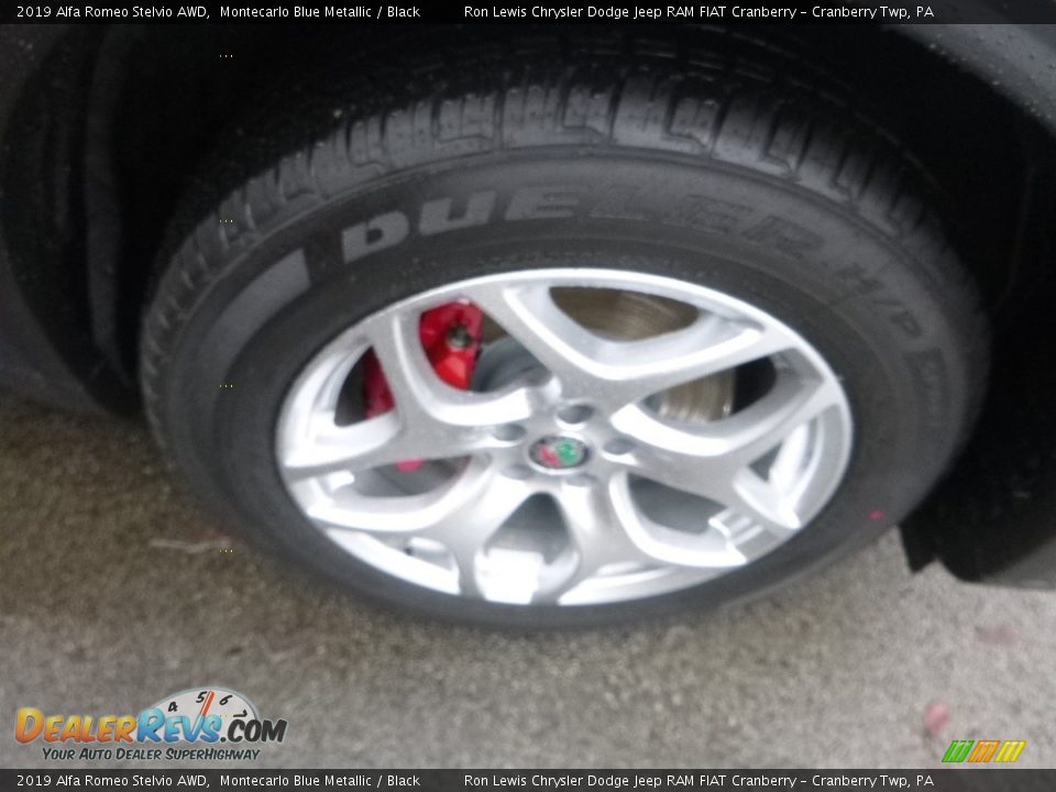 2019 Alfa Romeo Stelvio AWD Montecarlo Blue Metallic / Black Photo #13