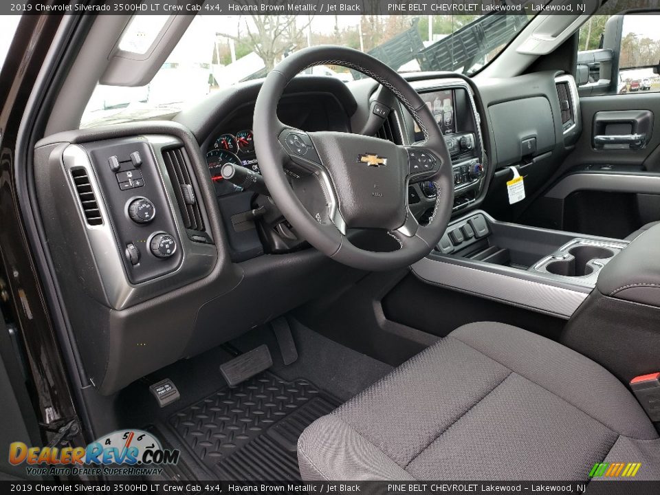 Jet Black Interior - 2019 Chevrolet Silverado 3500HD LT Crew Cab 4x4 Photo #7