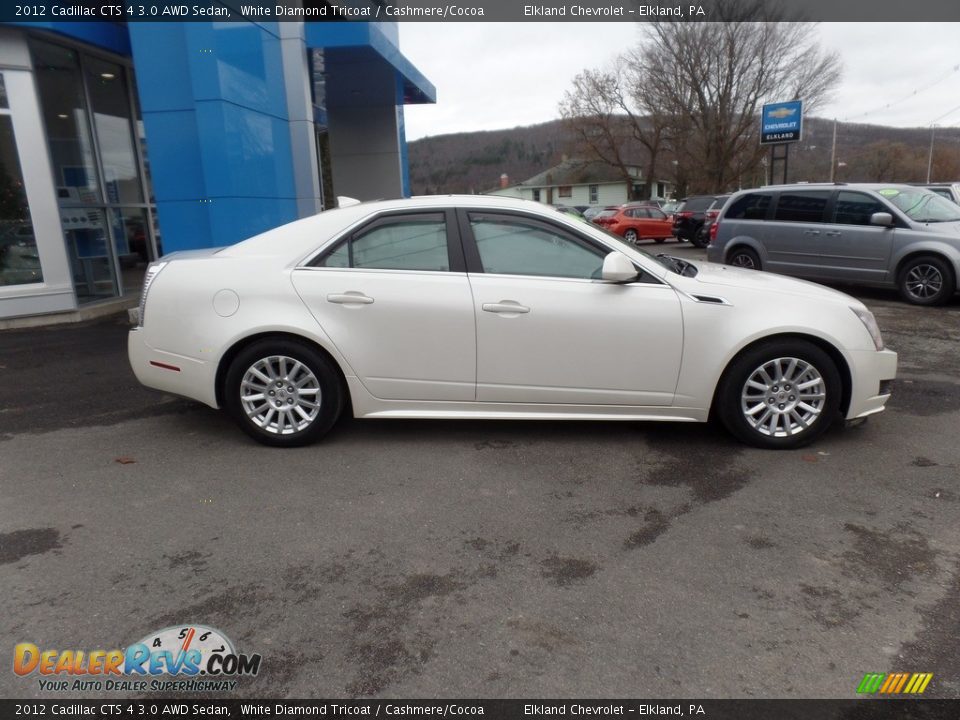 2012 Cadillac CTS 4 3.0 AWD Sedan White Diamond Tricoat / Cashmere/Cocoa Photo #12