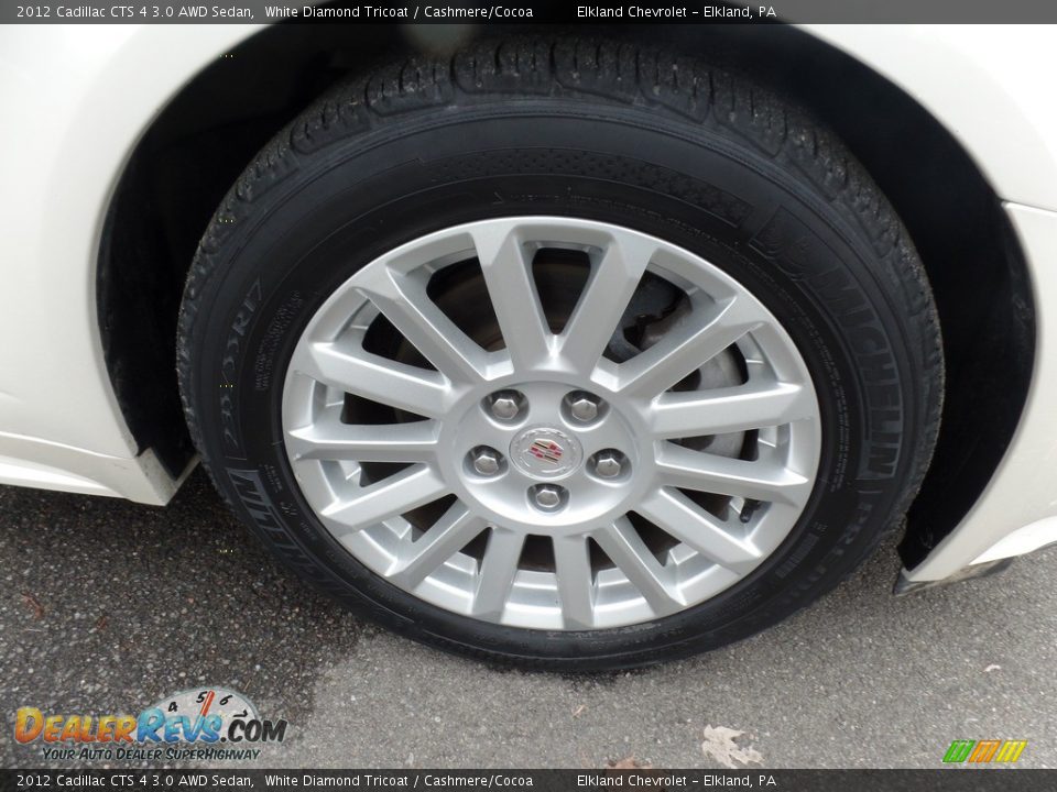 2012 Cadillac CTS 4 3.0 AWD Sedan White Diamond Tricoat / Cashmere/Cocoa Photo #14