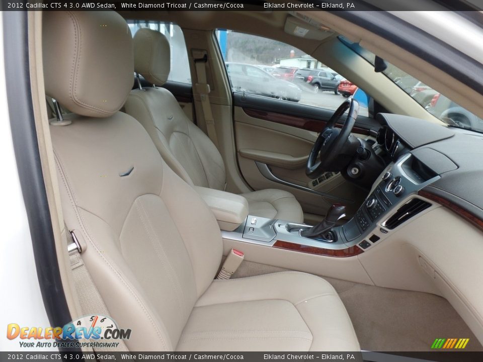 2012 Cadillac CTS 4 3.0 AWD Sedan White Diamond Tricoat / Cashmere/Cocoa Photo #15