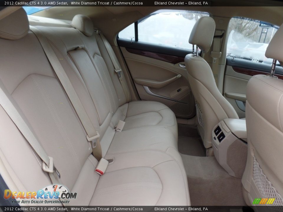 2012 Cadillac CTS 4 3.0 AWD Sedan White Diamond Tricoat / Cashmere/Cocoa Photo #17