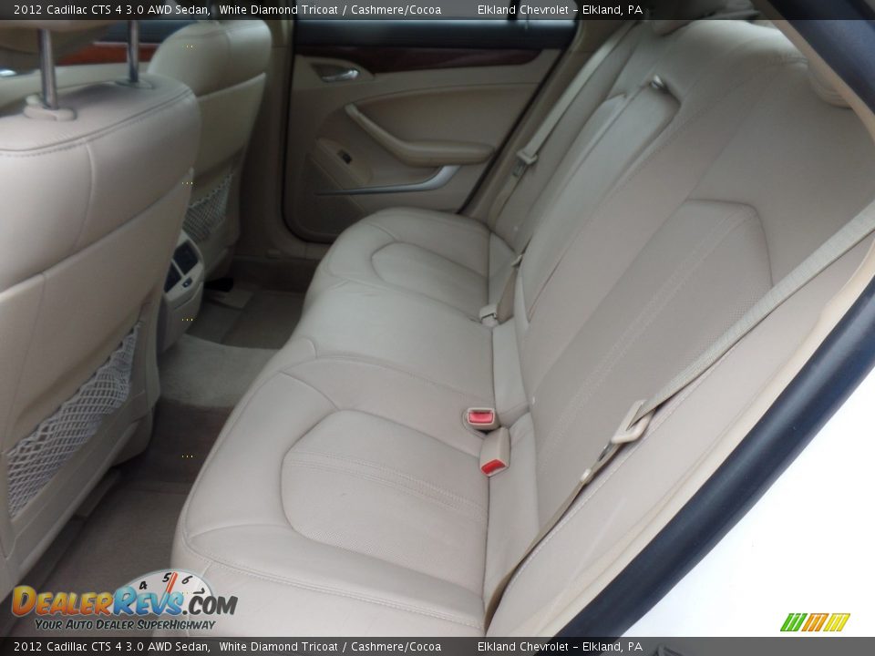 2012 Cadillac CTS 4 3.0 AWD Sedan White Diamond Tricoat / Cashmere/Cocoa Photo #19