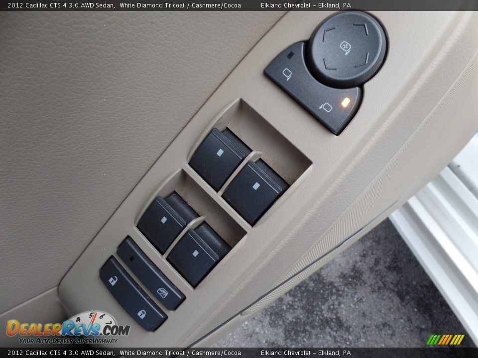 2012 Cadillac CTS 4 3.0 AWD Sedan White Diamond Tricoat / Cashmere/Cocoa Photo #22