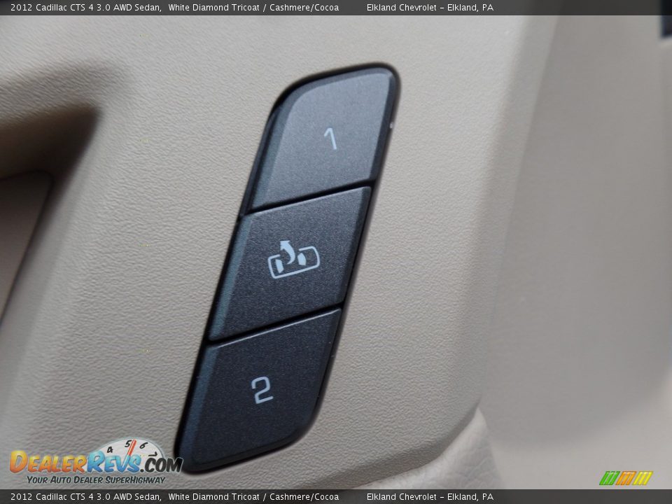 2012 Cadillac CTS 4 3.0 AWD Sedan White Diamond Tricoat / Cashmere/Cocoa Photo #23