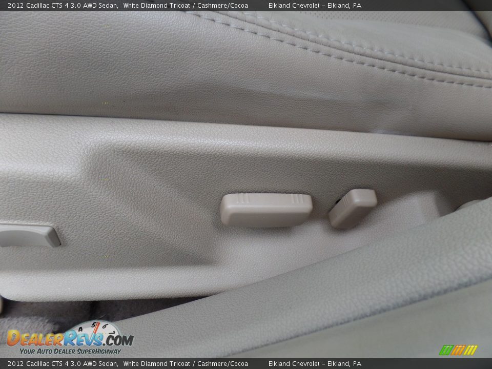 2012 Cadillac CTS 4 3.0 AWD Sedan White Diamond Tricoat / Cashmere/Cocoa Photo #24
