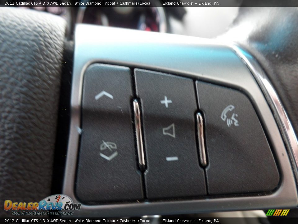 2012 Cadillac CTS 4 3.0 AWD Sedan White Diamond Tricoat / Cashmere/Cocoa Photo #26
