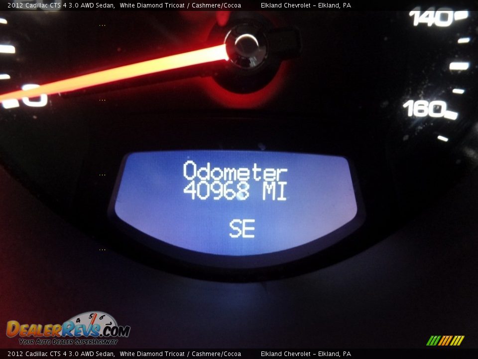 2012 Cadillac CTS 4 3.0 AWD Sedan White Diamond Tricoat / Cashmere/Cocoa Photo #28