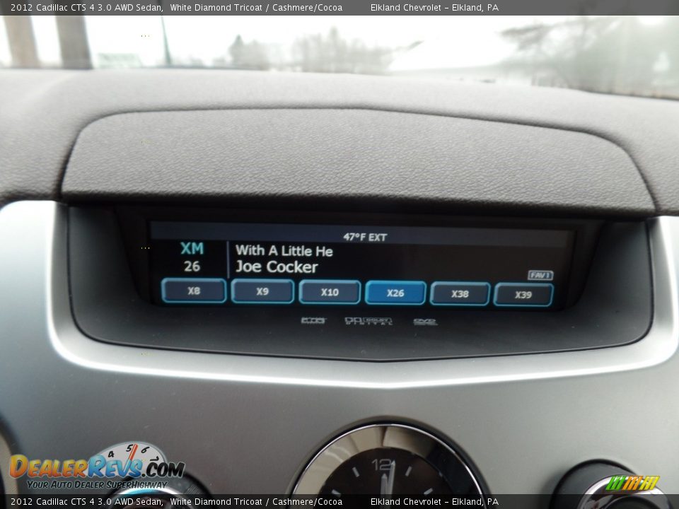 2012 Cadillac CTS 4 3.0 AWD Sedan White Diamond Tricoat / Cashmere/Cocoa Photo #30