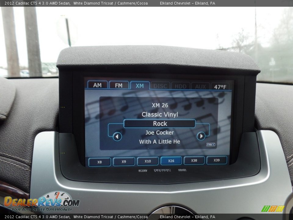 2012 Cadillac CTS 4 3.0 AWD Sedan White Diamond Tricoat / Cashmere/Cocoa Photo #31
