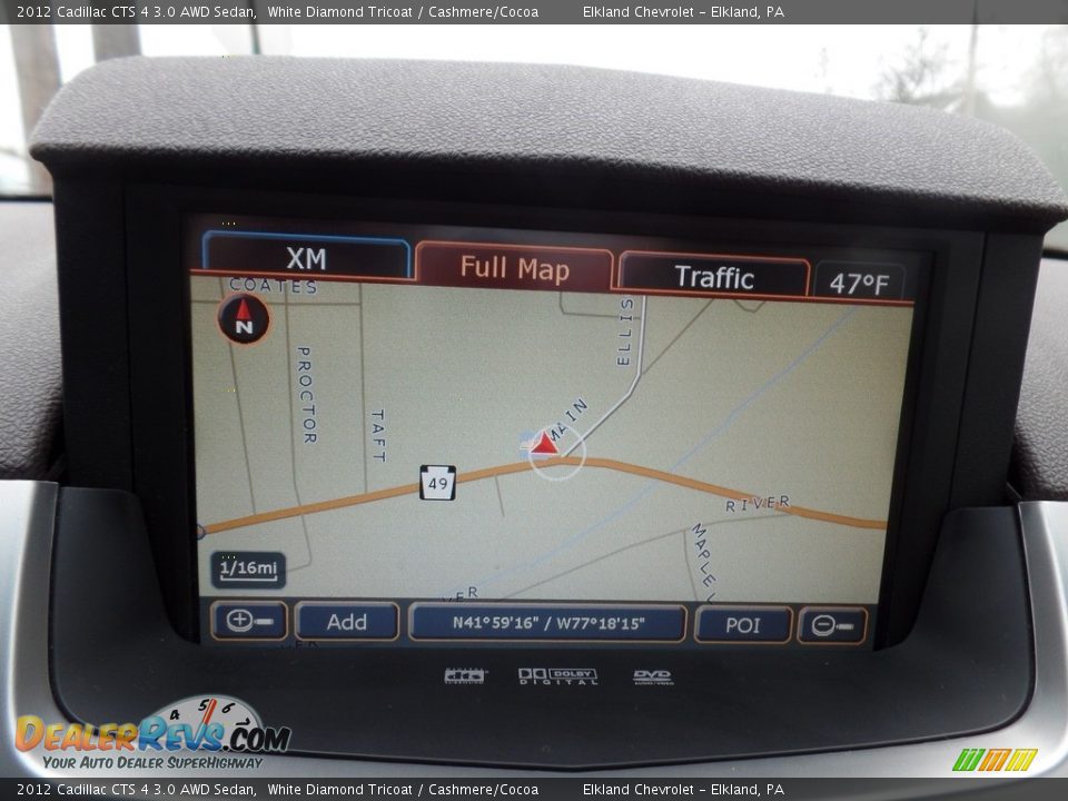 2012 Cadillac CTS 4 3.0 AWD Sedan White Diamond Tricoat / Cashmere/Cocoa Photo #33