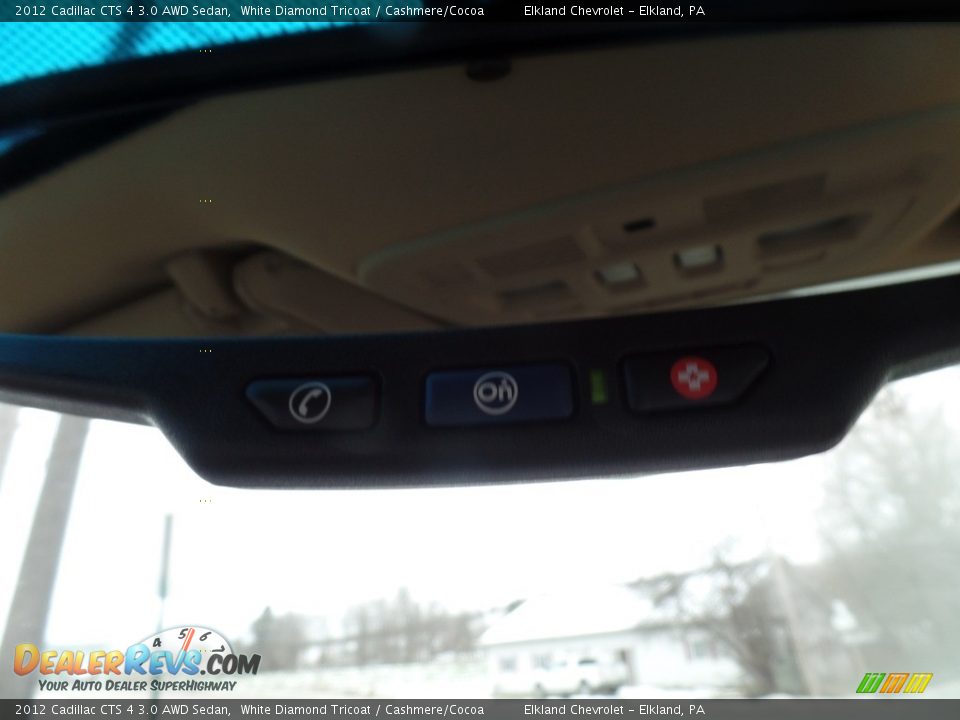 2012 Cadillac CTS 4 3.0 AWD Sedan White Diamond Tricoat / Cashmere/Cocoa Photo #34