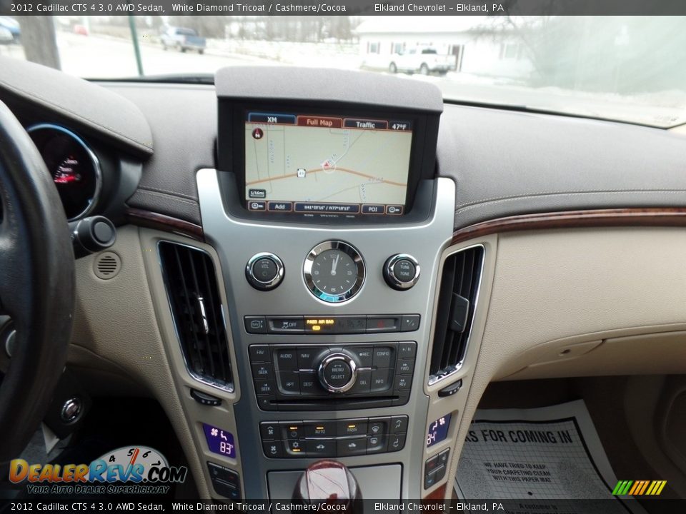2012 Cadillac CTS 4 3.0 AWD Sedan White Diamond Tricoat / Cashmere/Cocoa Photo #36