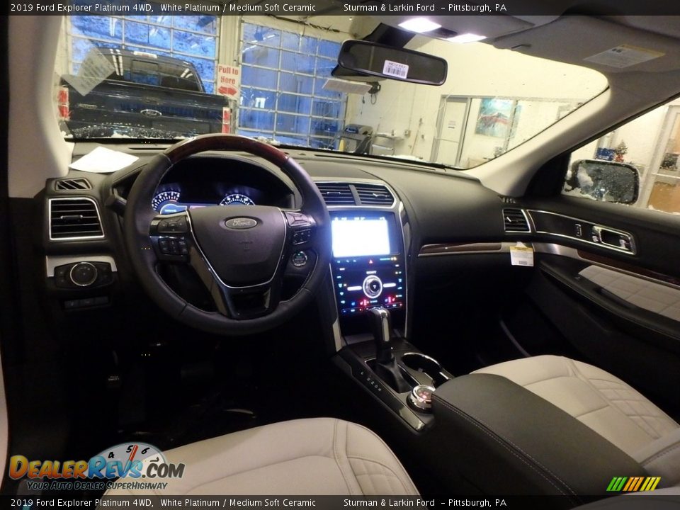 Medium Soft Ceramic Interior - 2019 Ford Explorer Platinum 4WD Photo #8