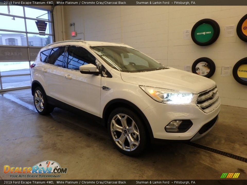 2019 Ford Escape Titanium 4WD White Platinum / Chromite Gray/Charcoal Black Photo #1