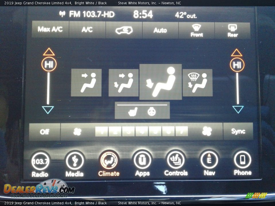 2019 Jeep Grand Cherokee Limited 4x4 Bright White / Black Photo #25