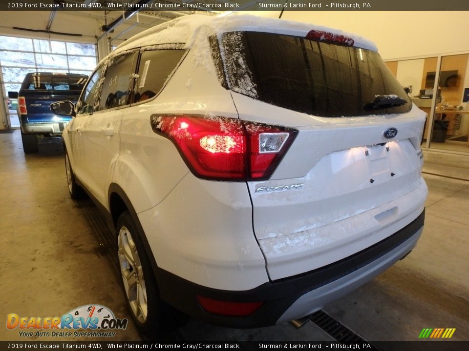 2019 Ford Escape Titanium 4WD White Platinum / Chromite Gray/Charcoal Black Photo #3