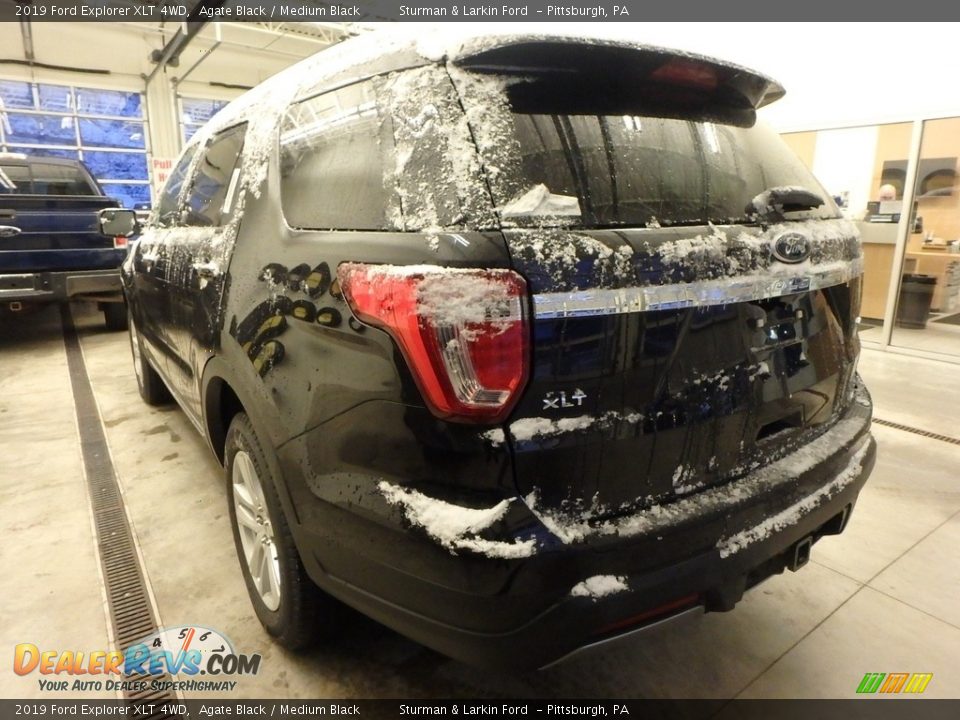 2019 Ford Explorer XLT 4WD Agate Black / Medium Black Photo #3