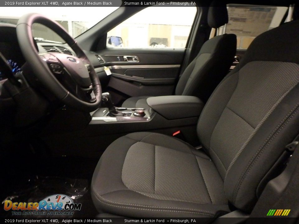 2019 Ford Explorer XLT 4WD Agate Black / Medium Black Photo #6