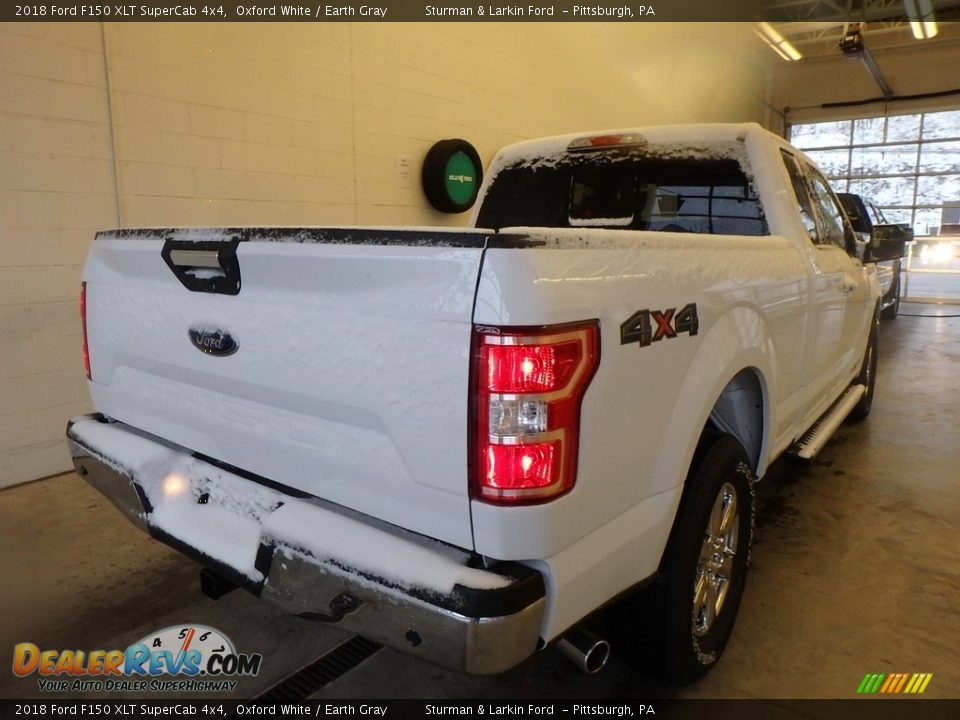 2018 Ford F150 XLT SuperCab 4x4 Oxford White / Earth Gray Photo #2