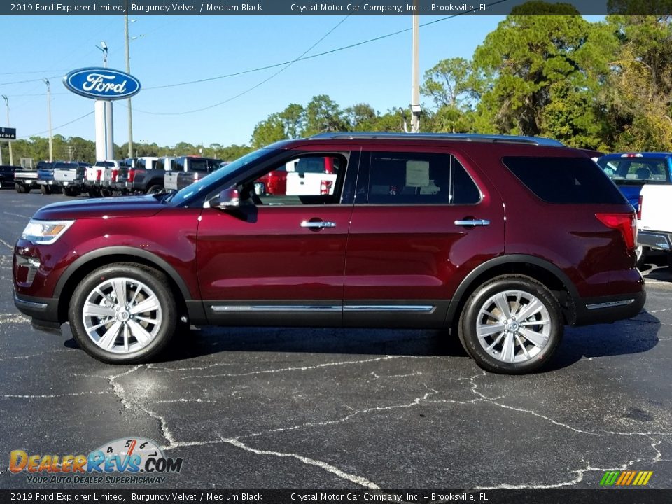 2019 Ford Explorer Limited Burgundy Velvet / Medium Black Photo #2