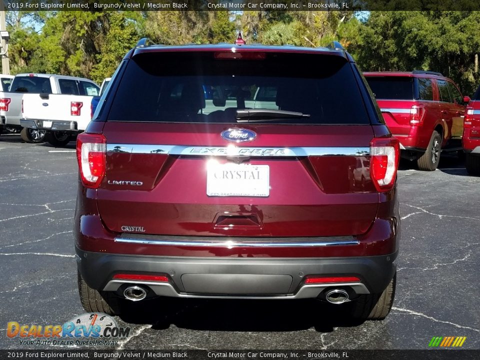 2019 Ford Explorer Limited Burgundy Velvet / Medium Black Photo #4