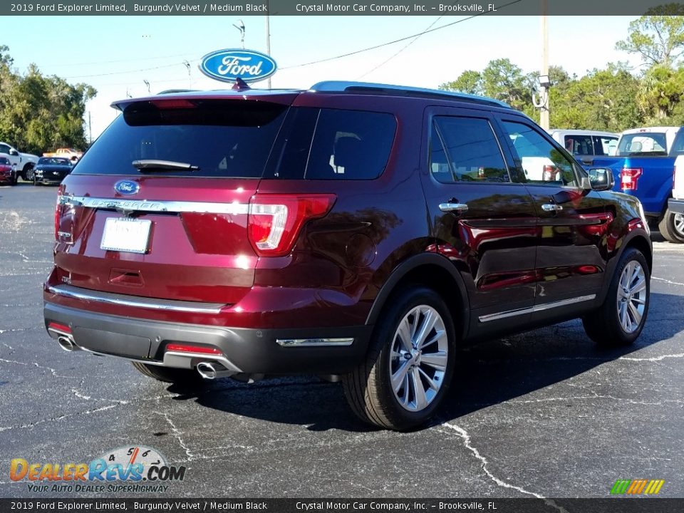 2019 Ford Explorer Limited Burgundy Velvet / Medium Black Photo #5