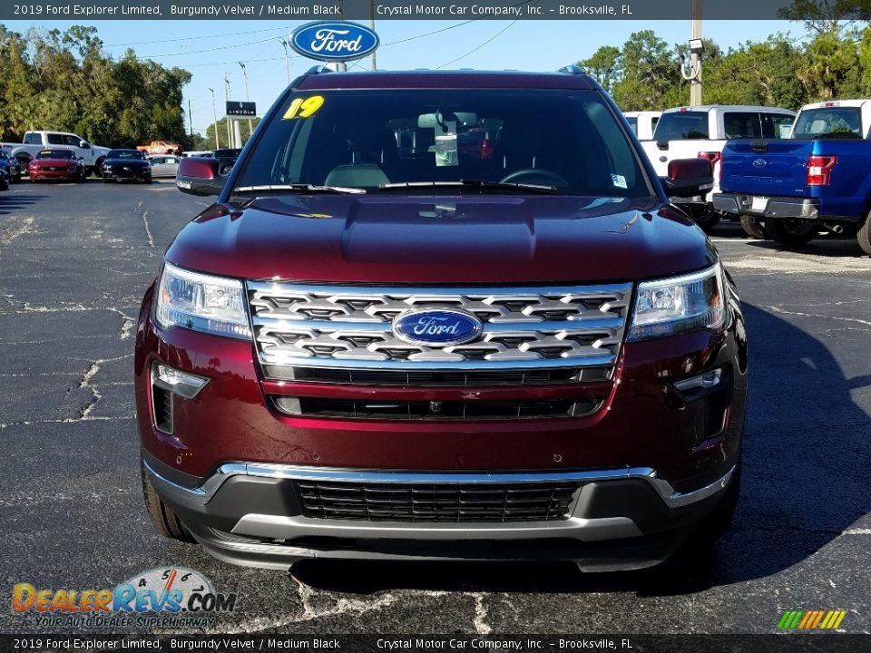 2019 Ford Explorer Limited Burgundy Velvet / Medium Black Photo #8