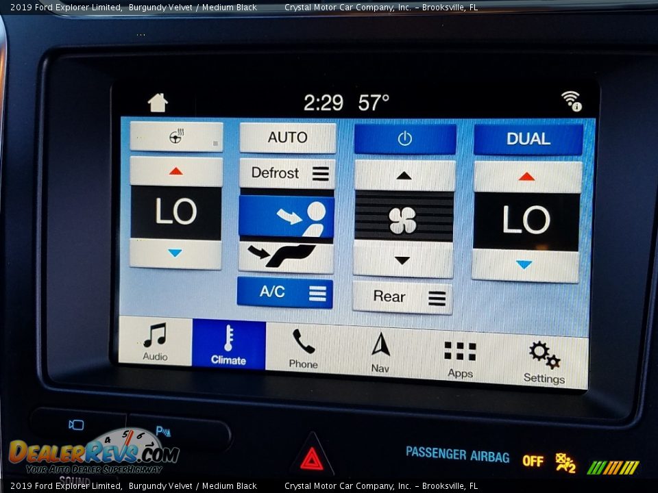 2019 Ford Explorer Limited Burgundy Velvet / Medium Black Photo #15