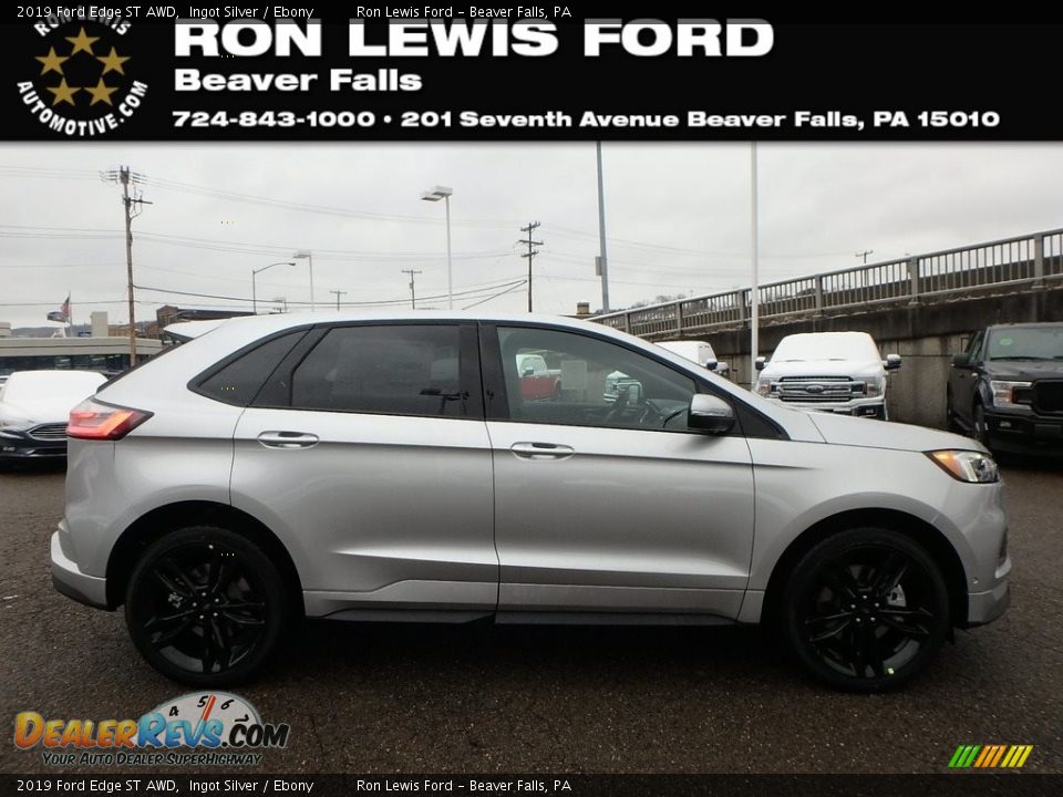 2019 Ford Edge ST AWD Ingot Silver / Ebony Photo #1