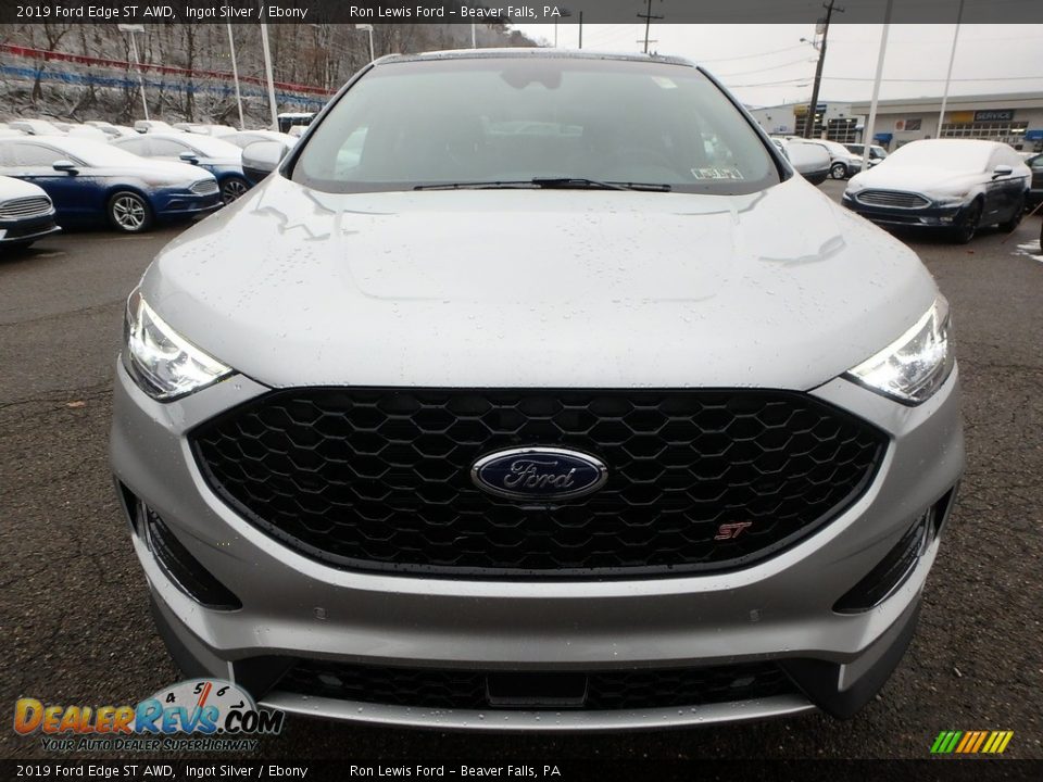 2019 Ford Edge ST AWD Ingot Silver / Ebony Photo #8