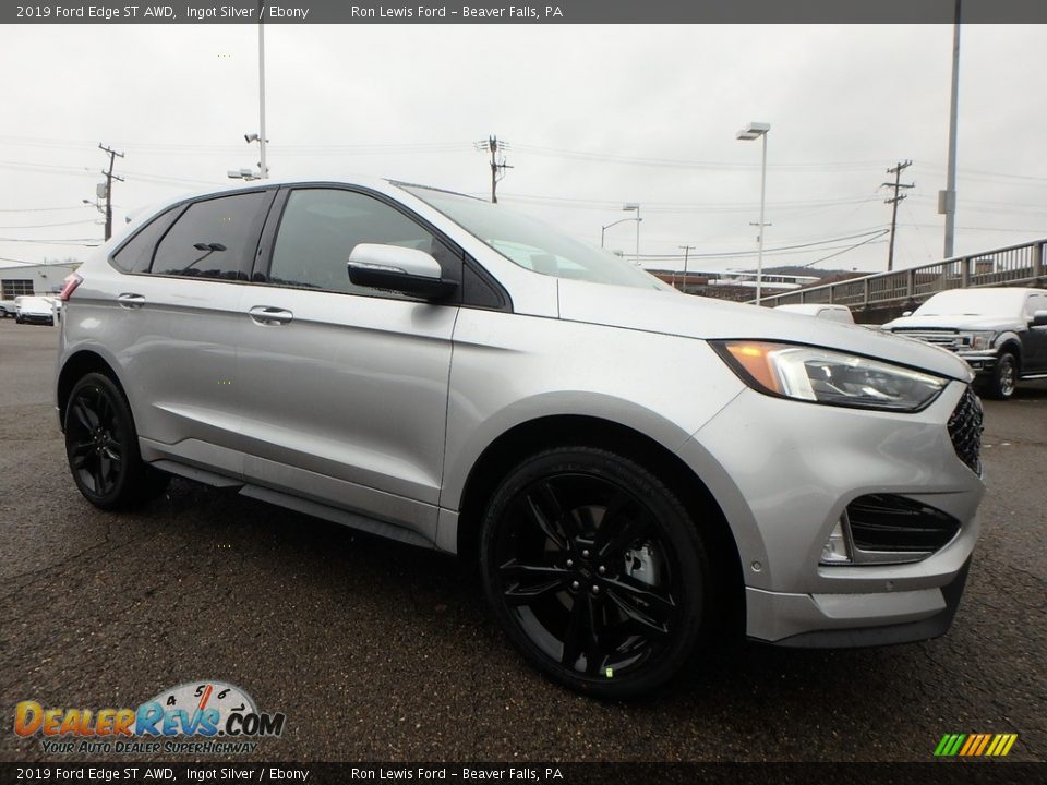 2019 Ford Edge ST AWD Ingot Silver / Ebony Photo #9