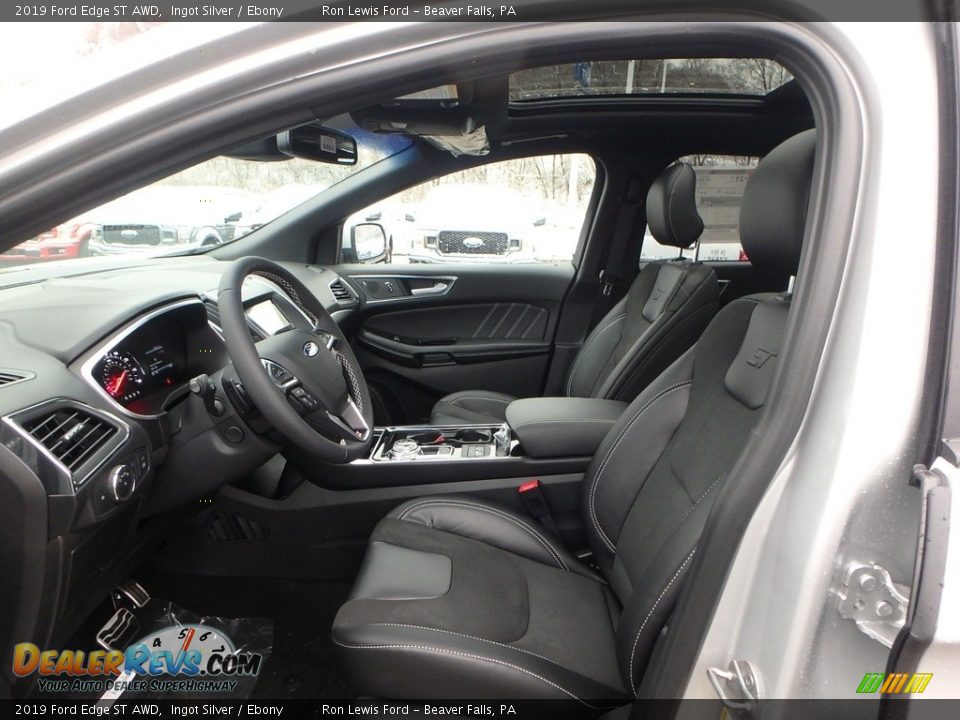Ebony Interior - 2019 Ford Edge ST AWD Photo #11