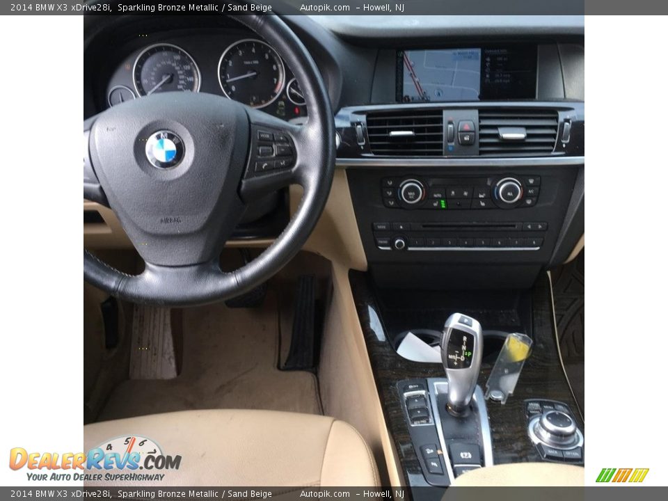 2014 BMW X3 xDrive28i Sparkling Bronze Metallic / Sand Beige Photo #14