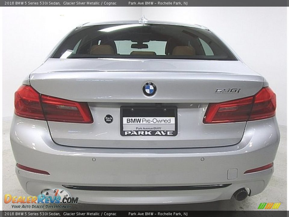 2018 BMW 5 Series 530i Sedan Glacier Silver Metallic / Cognac Photo #3