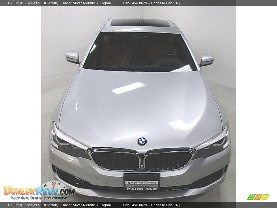 2018 BMW 5 Series 530i Sedan Glacier Silver Metallic / Cognac Photo #6