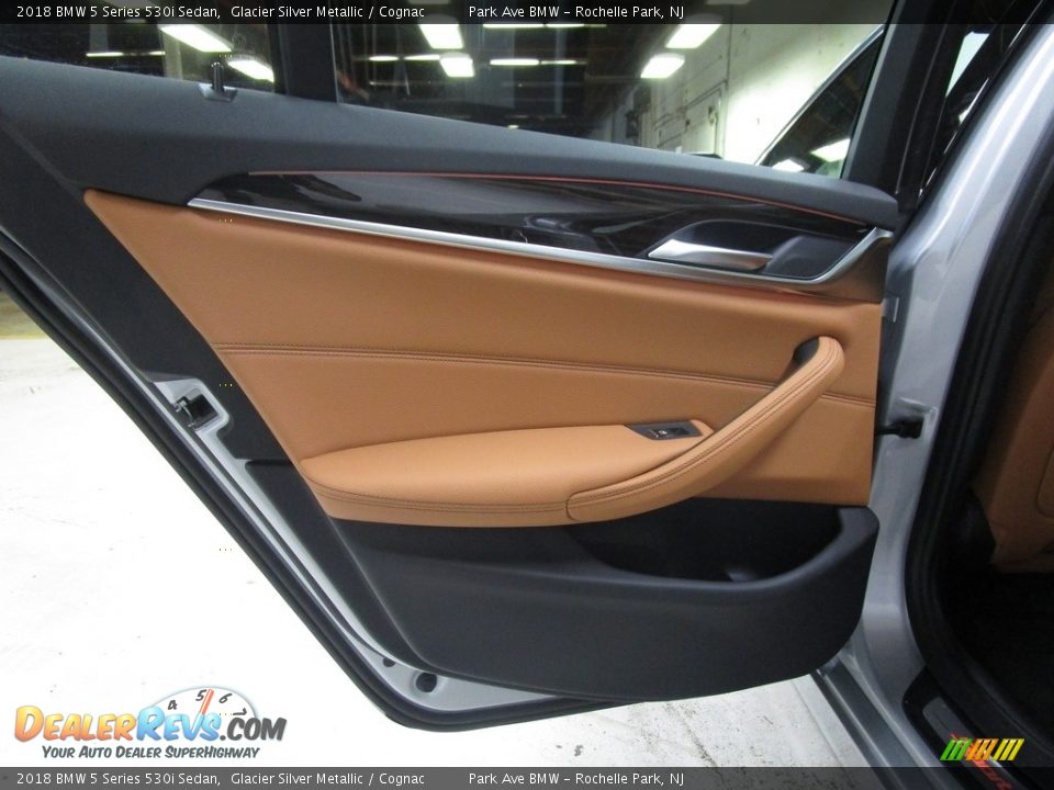 2018 BMW 5 Series 530i Sedan Glacier Silver Metallic / Cognac Photo #11