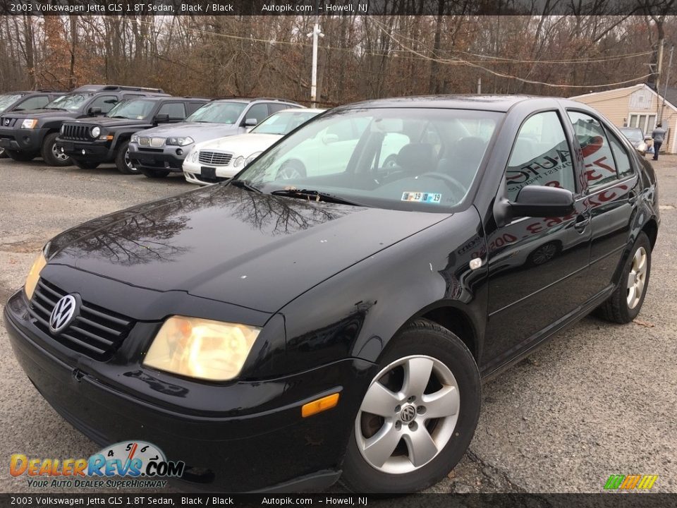2003 Volkswagen Jetta GLS 1.8T Sedan Black / Black Photo #1