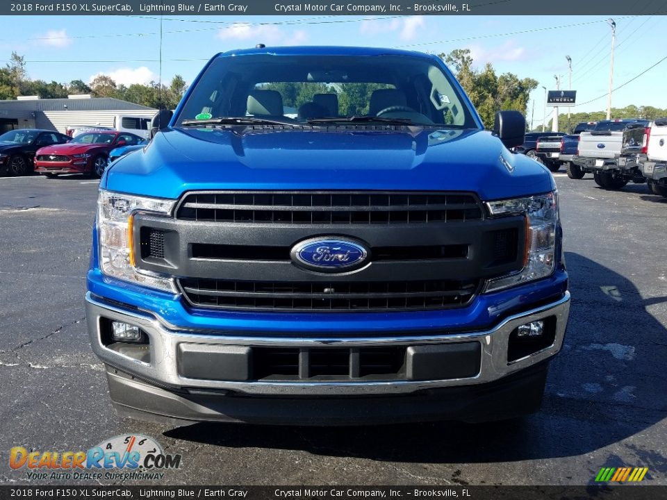 2018 Ford F150 XL SuperCab Lightning Blue / Earth Gray Photo #8