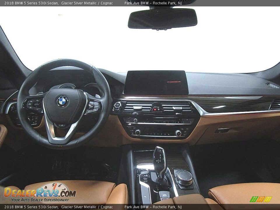 2018 BMW 5 Series 530i Sedan Glacier Silver Metallic / Cognac Photo #23
