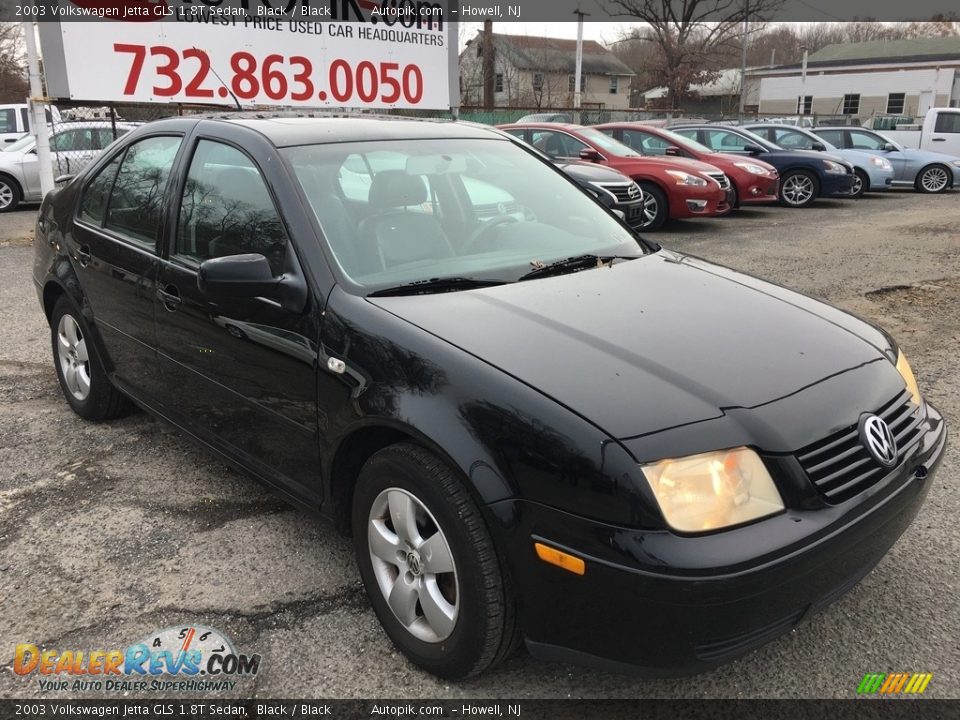 2003 Volkswagen Jetta GLS 1.8T Sedan Black / Black Photo #7