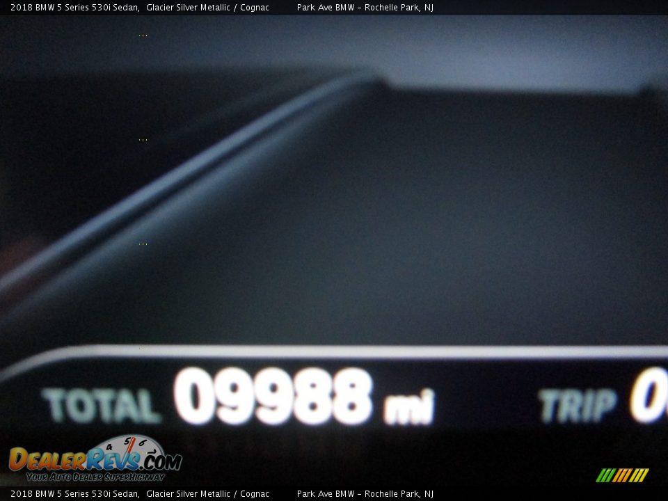 2018 BMW 5 Series 530i Sedan Glacier Silver Metallic / Cognac Photo #25