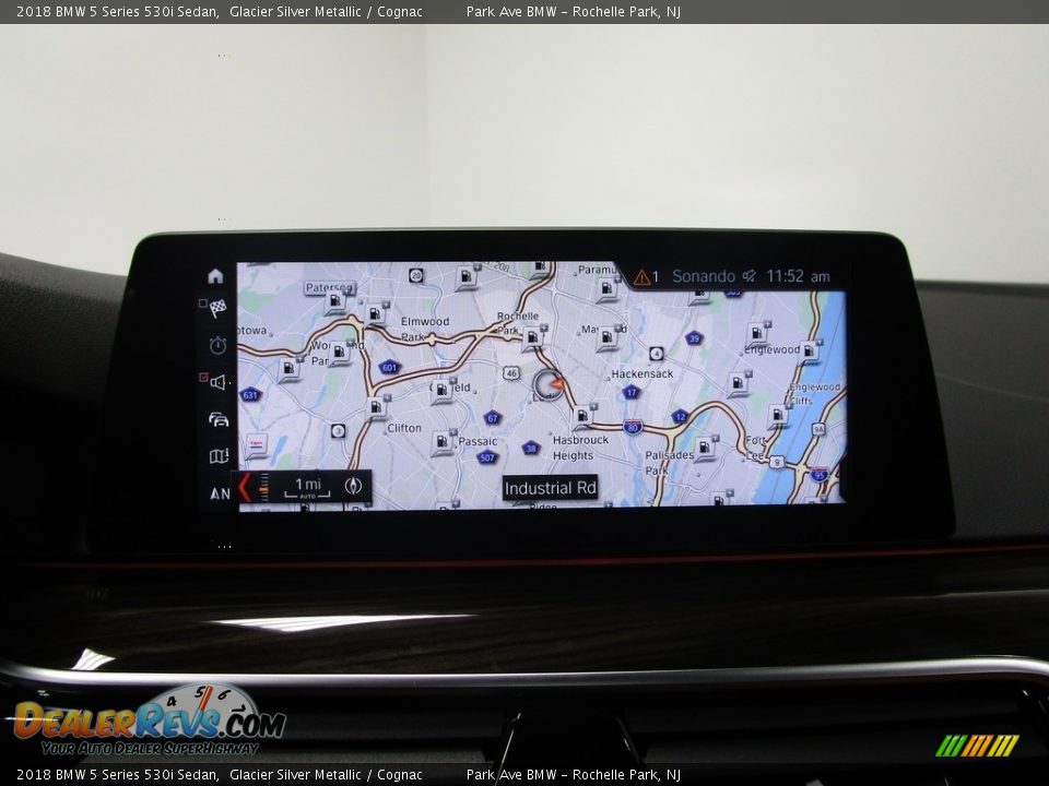 2018 BMW 5 Series 530i Sedan Glacier Silver Metallic / Cognac Photo #26