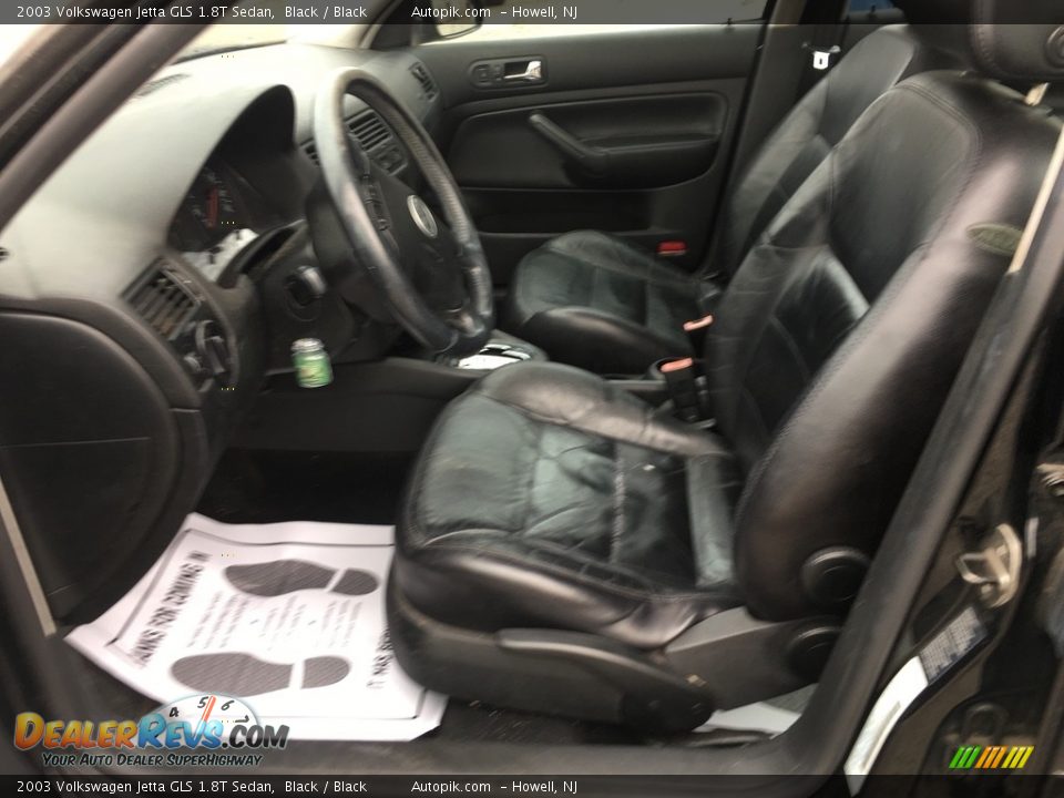 2003 Volkswagen Jetta GLS 1.8T Sedan Black / Black Photo #9