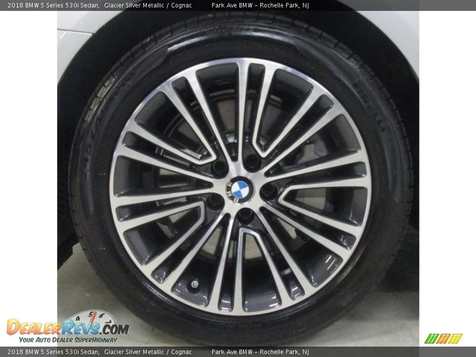 2018 BMW 5 Series 530i Sedan Glacier Silver Metallic / Cognac Photo #29